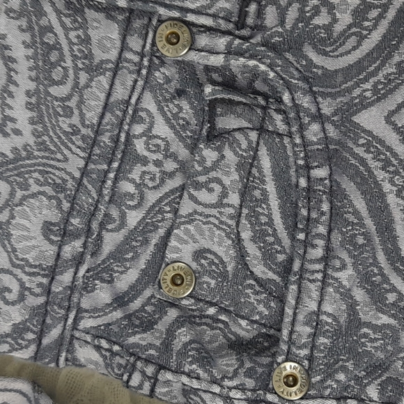 Fidelity Embroidered Pants Size 25 Purple #35 - Picture 4 of 9